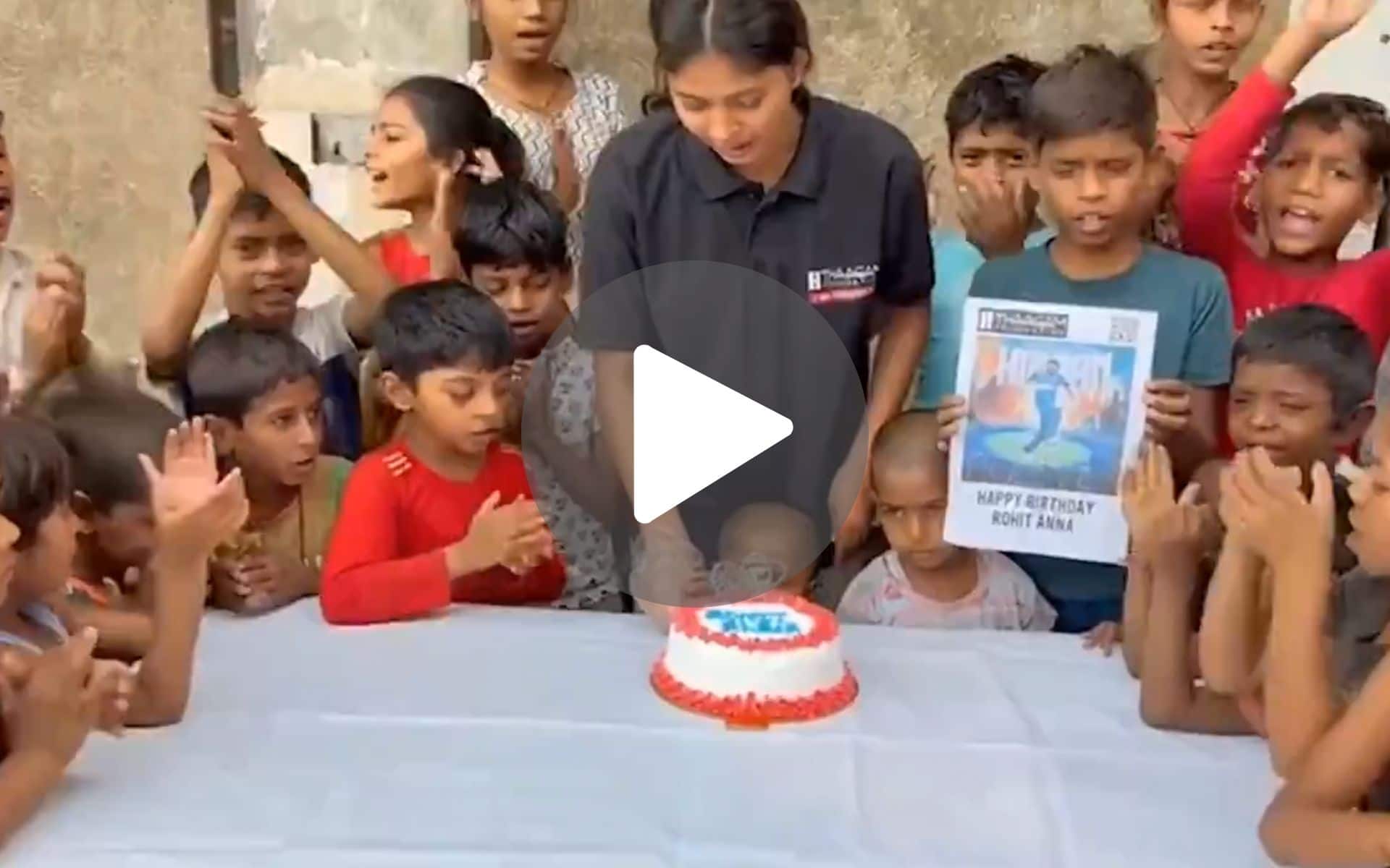 [Watch] Rohit Sharma's Fans Celebrate India Captain's 37th Birthday Among The Needy Ones